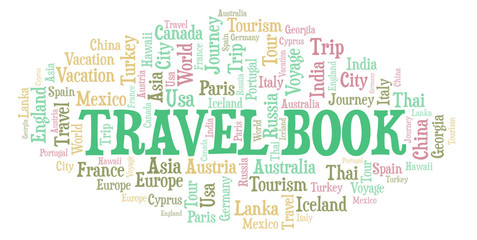 Obraz premium Travel Book word cloud.