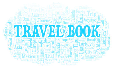 Obraz premium Travel Book word cloud.