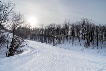 Obraz premium Empty ski run
