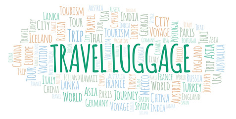 Fototapeta premium Travel Luggage word cloud.