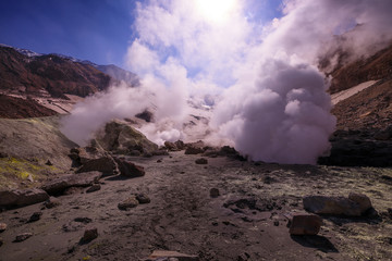 Mutnovksya Volcano Geyseys