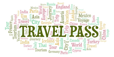 Travel Pass word cloud.