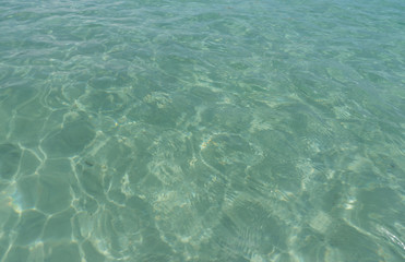 Blue clear water surface. Mediterranean sea. Sardinia,itay.