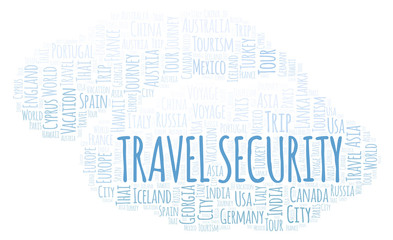 Obraz premium Travel Security word cloud.