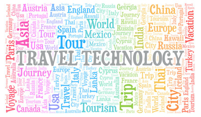 Travel Technology word cloud.