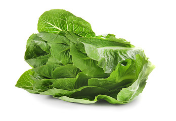 Fresh ripe cabbage on white background