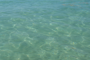 Blue clear water surface. Mediterranean sea. Sardinia,itay.