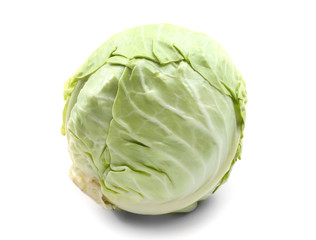 Fototapeta premium Fresh cabbage on white background