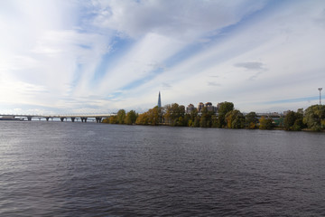 View of the Lakhta Center, St. Petersburg, Russia.