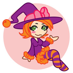 Halloween Witch Anime Fun Vector