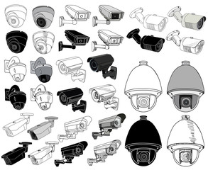 CCTV camera, set