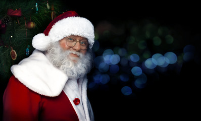 Santa Claus on Christmas concept. Isolated on boche background