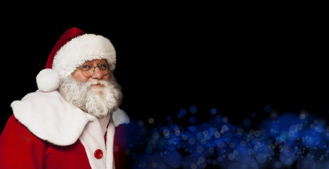 Santa Claus on Christmas concept. Isolated on boche background