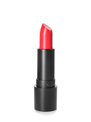 Bright lipstick on white background