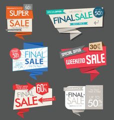 Obraz premium Modern sale banners and labels collection