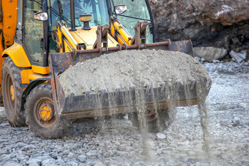 Excavator at a construction site.