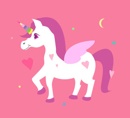 Cute cartoon unicorn