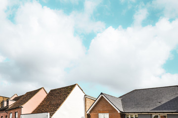 Top roof and blue sky