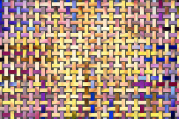 Rattan woven mat pattern, background or texture for design.