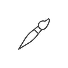 Paint brush outline icon. linear style sign for mobile concept and web design. Painting tool simple line vector icon. Symbol, logo illustration. Pixel perfect vector graphics