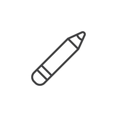 Pencil outline icon. linear style sign for mobile concept and web design. Crayon simple line vector icon. Symbol, logo illustration. Pixel perfect vector graphics