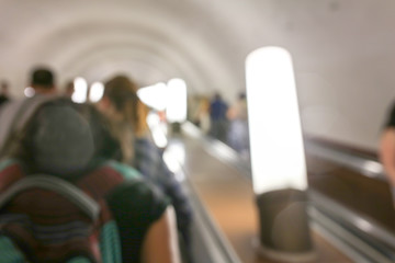 Bokeh in the subway as an abstract background