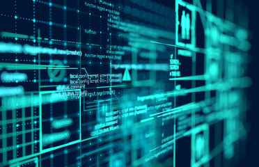 Complex Futuristic Big Data Background