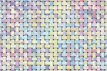 Fototapeta premium Rattan woven mat pattern, background or texture for design.