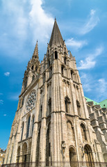 Fototapeta na wymiar Cathedral of Our Lady of Chartres in France