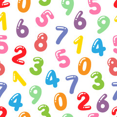 Cartoon numbers pattern