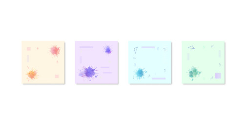 Set of  banners  for social media networks. Vector illustration.