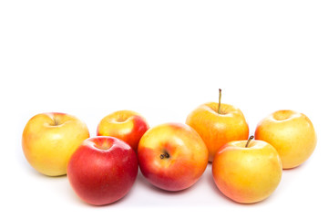 Red apples isolated on white