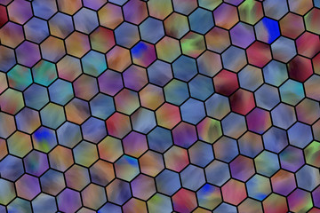Hexagon strip colorful pattern, texture for design background.