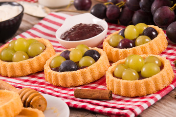 Grape tarts.