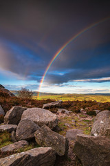 Rainbow at Harbottle Crags / Above the village of Harbottle which lies in Coquetdale inside the Northumberland National Park, within the Cheviot Hills
