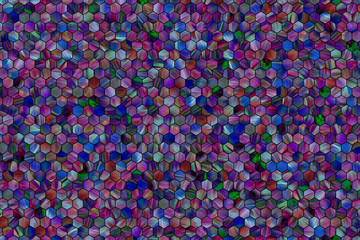 Hexagon strip colorful pattern, texture for design background.