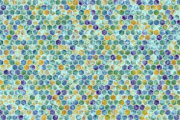 Hexagon strip colorful pattern, texture for design background.