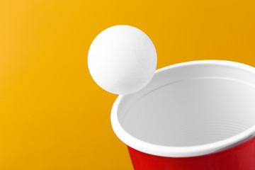 College party sport - beer pong