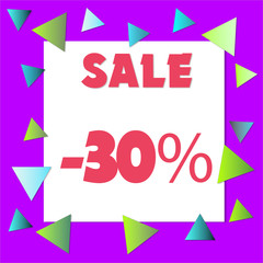 30 % Percent Discount, Sale Up, Special Offer