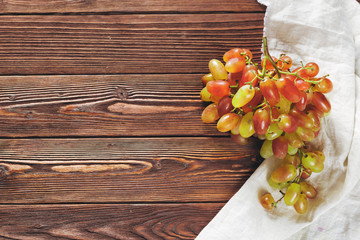 Grapes on a wooden table