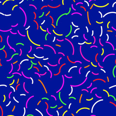 Curved lines Seamless Vector EPS 10 Flat geometric pattern texture. Multicolor abstract background for print and textile