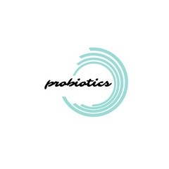 Probiotics logo. Bacteria logo. Concept of healthy nutrition ingredient for therapeutic purposes. Simple flat style trend modern logotype graphic design isolated