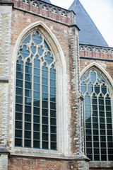 Obraz premium Details of the beautiful architecture in the historical town of Bruges