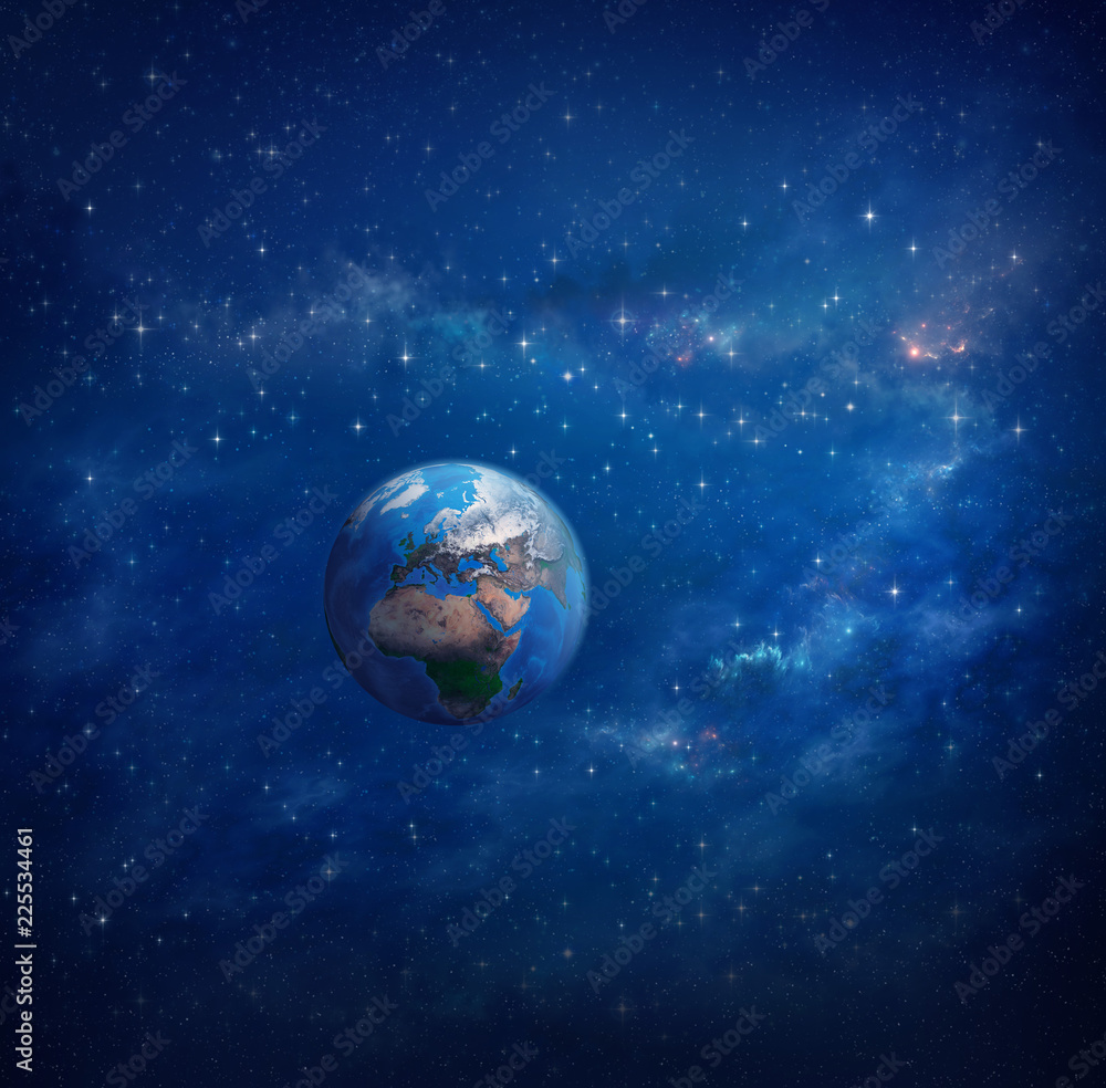 Wall mural planet earth in outer space