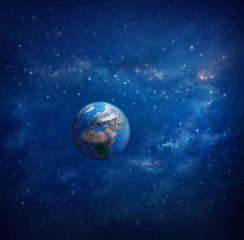 Obraz na płótnie Canvas Planet Earth in outer space