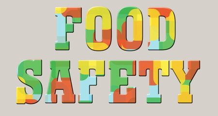 Food Safety Multicolor Banner Logo