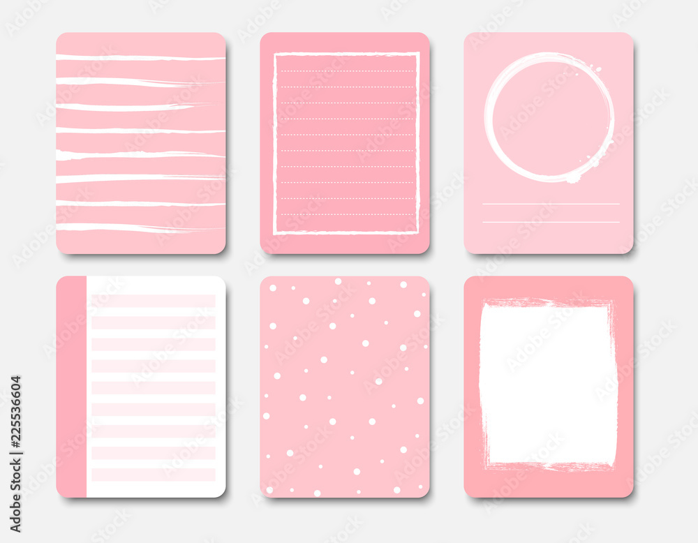 Poster design elements for notebook, diary, stickers and other template.vector,illustration.