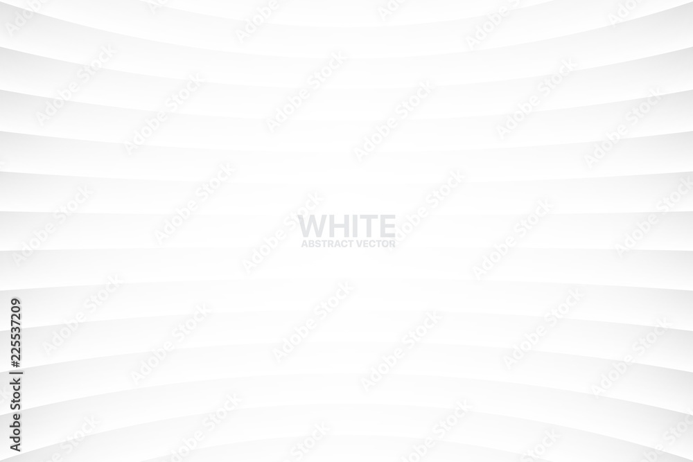 Poster white clear blank subtle abstract vector geometrical background. monotone light empty concave surfac
