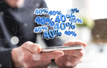 Concept of 40 % discount