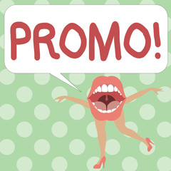 Handwriting text writing Promo. Concept meaning piece of publicity or advertising especially in form of short film.